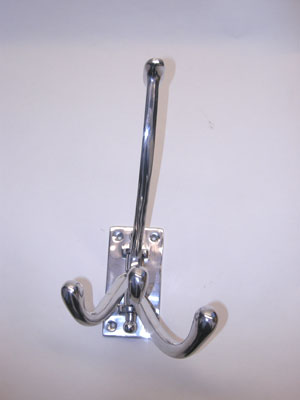 Coat hook with 3 movable hooks